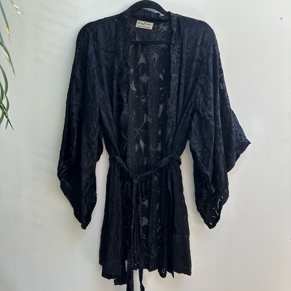 Kenny Flowers Black Lace Kimono